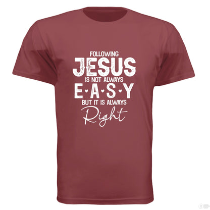 Following Him Men's Christian T-shirt - ClaimedbyGodDesigns