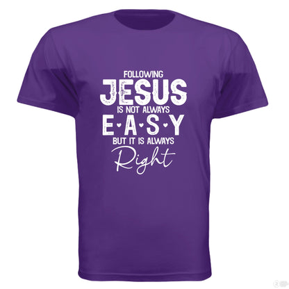 Following Him Men's Christian T-shirt - ClaimedbyGodDesigns