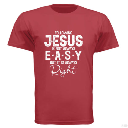 Following Him Men's Christian T-shirt - ClaimedbyGodDesigns