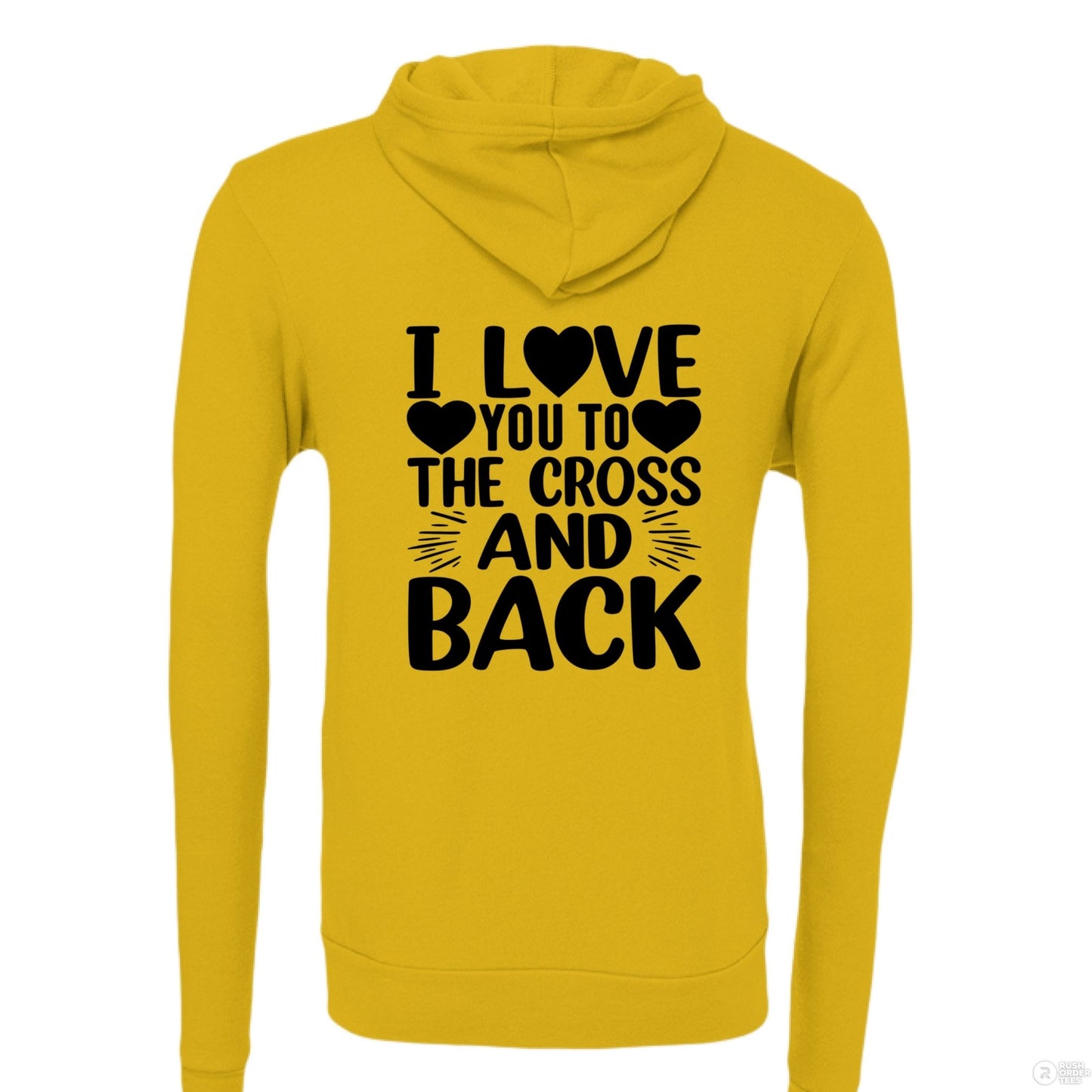 I Love You To The Cross And Back Women's Christian Full - zip Hooded Sweatshirt - ClaimedbyGodDesigns