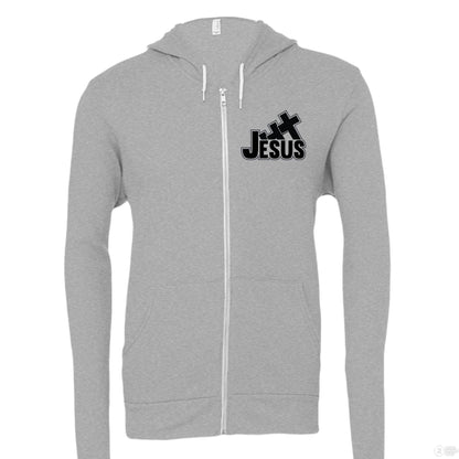 I Love You To The Cross And Back Women's Christian Full - zip Hooded Sweatshirt - ClaimedbyGodDesigns