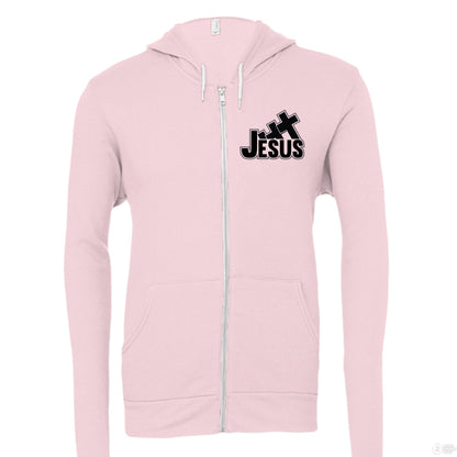 I Love You To The Cross And Back Women's Christian Full - zip Hooded Sweatshirt - ClaimedbyGodDesigns