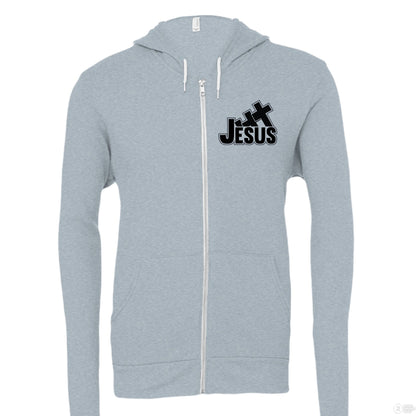 I Love You To The Cross And Back Women's Christian Full - zip Hooded Sweatshirt - ClaimedbyGodDesigns