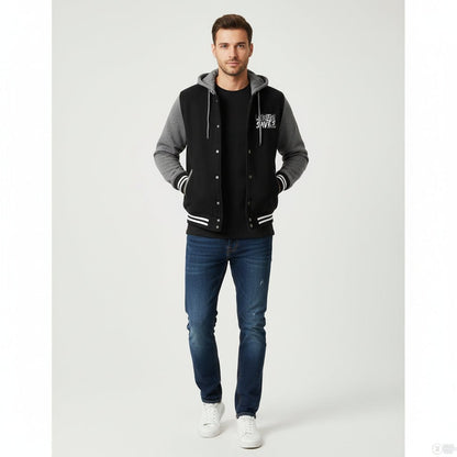 He Saves Men’s Christian Insulated Letterman Jacket - ClaimedbyGodDesigns