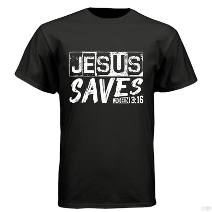 He Saves Men's Christian T-shirt - ClaimedbyGodDesigns