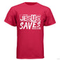 He Saves Men's Christian T-shirt - ClaimedbyGodDesigns