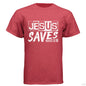 He Saves Men's Christian T-shirt - ClaimedbyGodDesigns