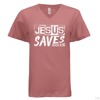 He Saves Women's Christian T-shirt - ClaimedbyGodDesigns