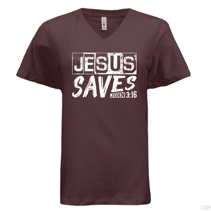 He Saves Women's Christian T-shirt - ClaimedbyGodDesigns