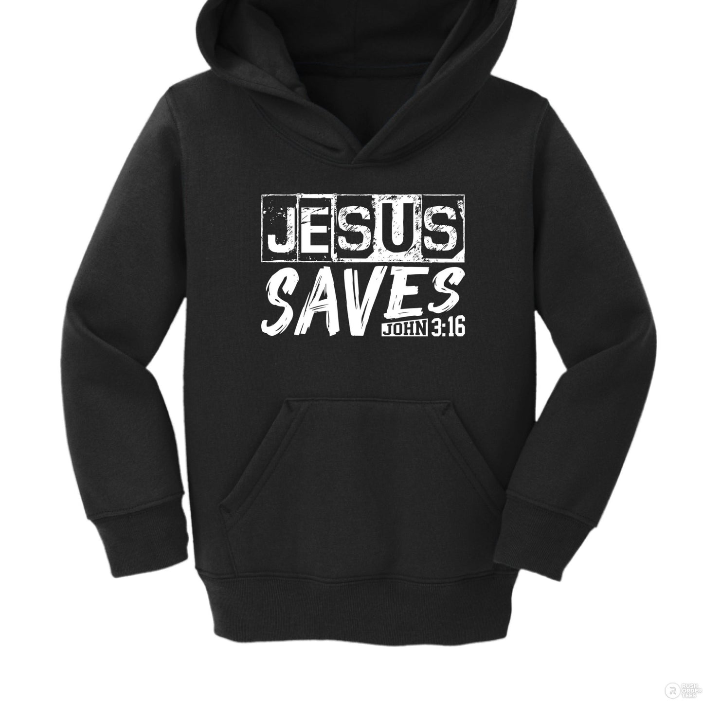 He Saves Toddler Christian Fleece Pullover Hooded Sweatshirt - ClaimedbyGodDesigns