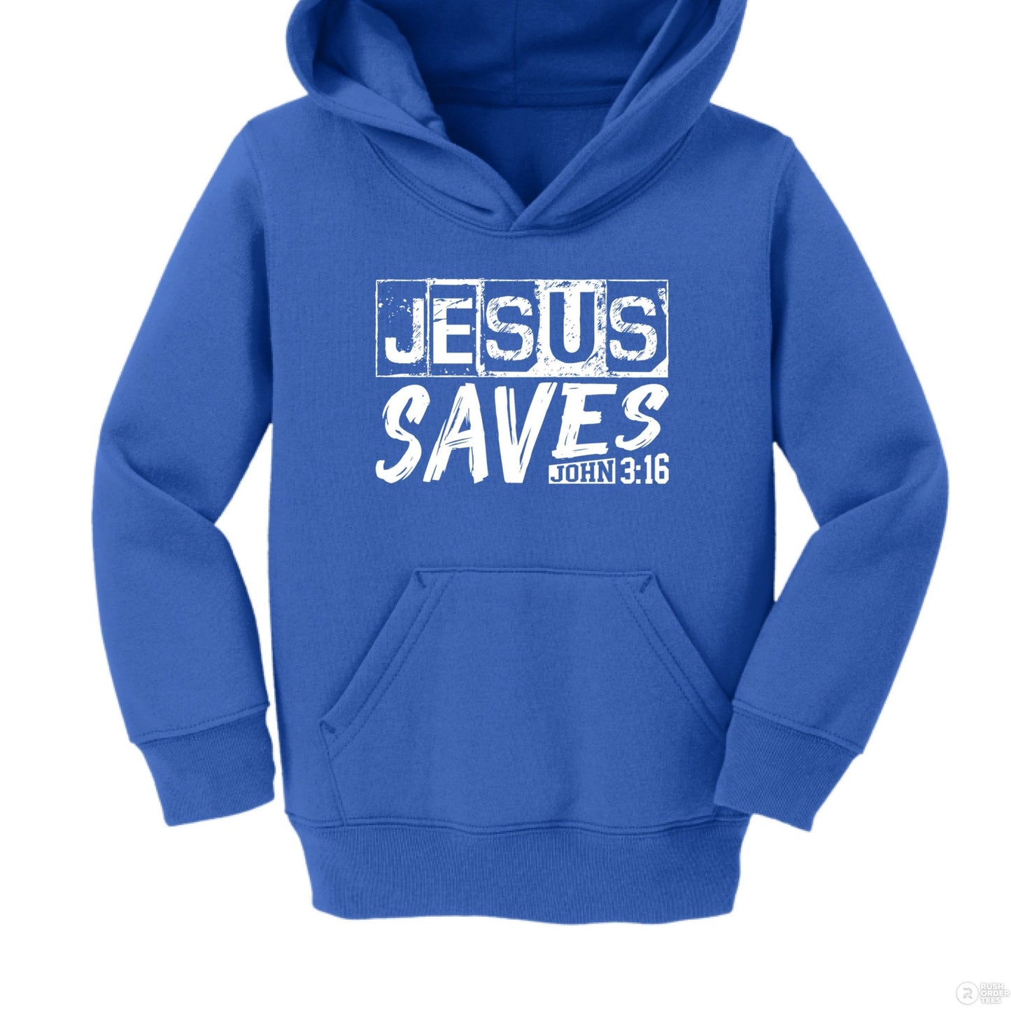 He Saves Toddler Christian Fleece Pullover Hooded Sweatshirt - ClaimedbyGodDesigns