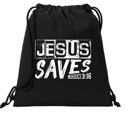He Saves Christian Drawstring Bag - ClaimedbyGodDesigns