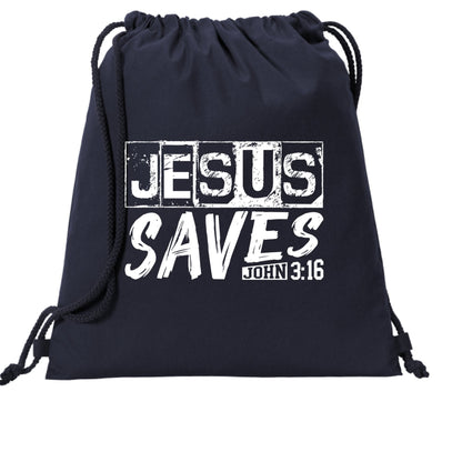 He Saves Christian Drawstring Bag - ClaimedbyGodDesigns