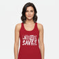 He Saves Women’s Christian Racerback Tank - top - ClaimedbyGodDesigns