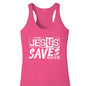 He Saves Women’s Christian Racerback Tank - top - ClaimedbyGodDesigns