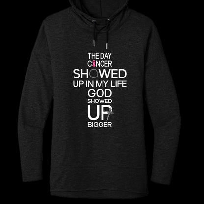 He Showed Up Bigger Women's Christian Pullover Hooded Sweatshirt - ClaimedbyGodDesigns