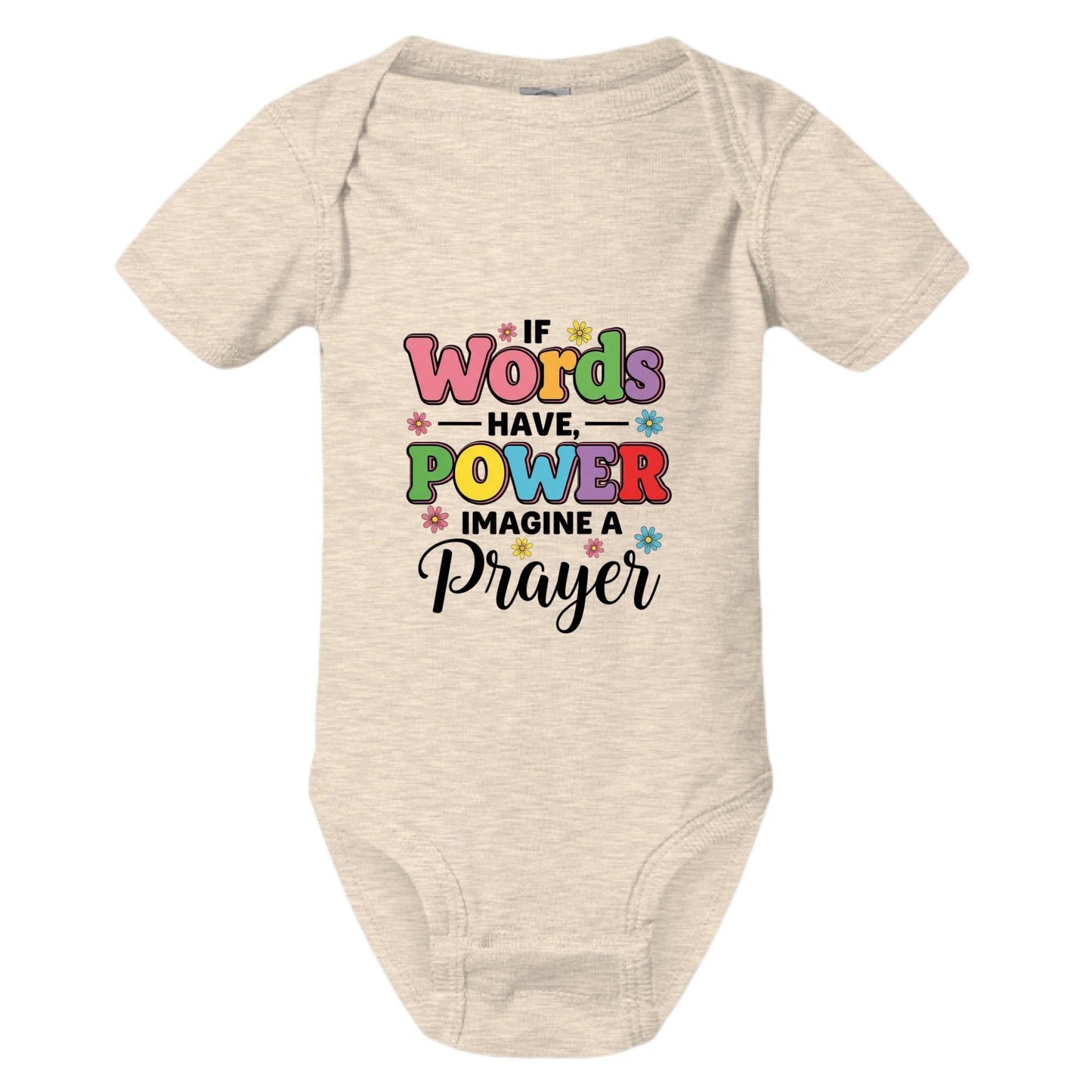 If Words Have Power Imagine A Prayer Christian Baby Jumpsuit - ClaimedbyGodDesigns