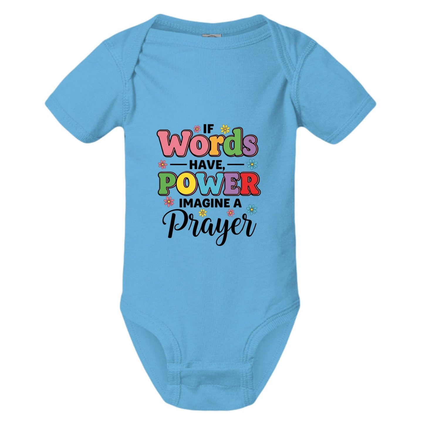 If Words Have Power Imagine A Prayer Christian Baby Jumpsuit - ClaimedbyGodDesigns