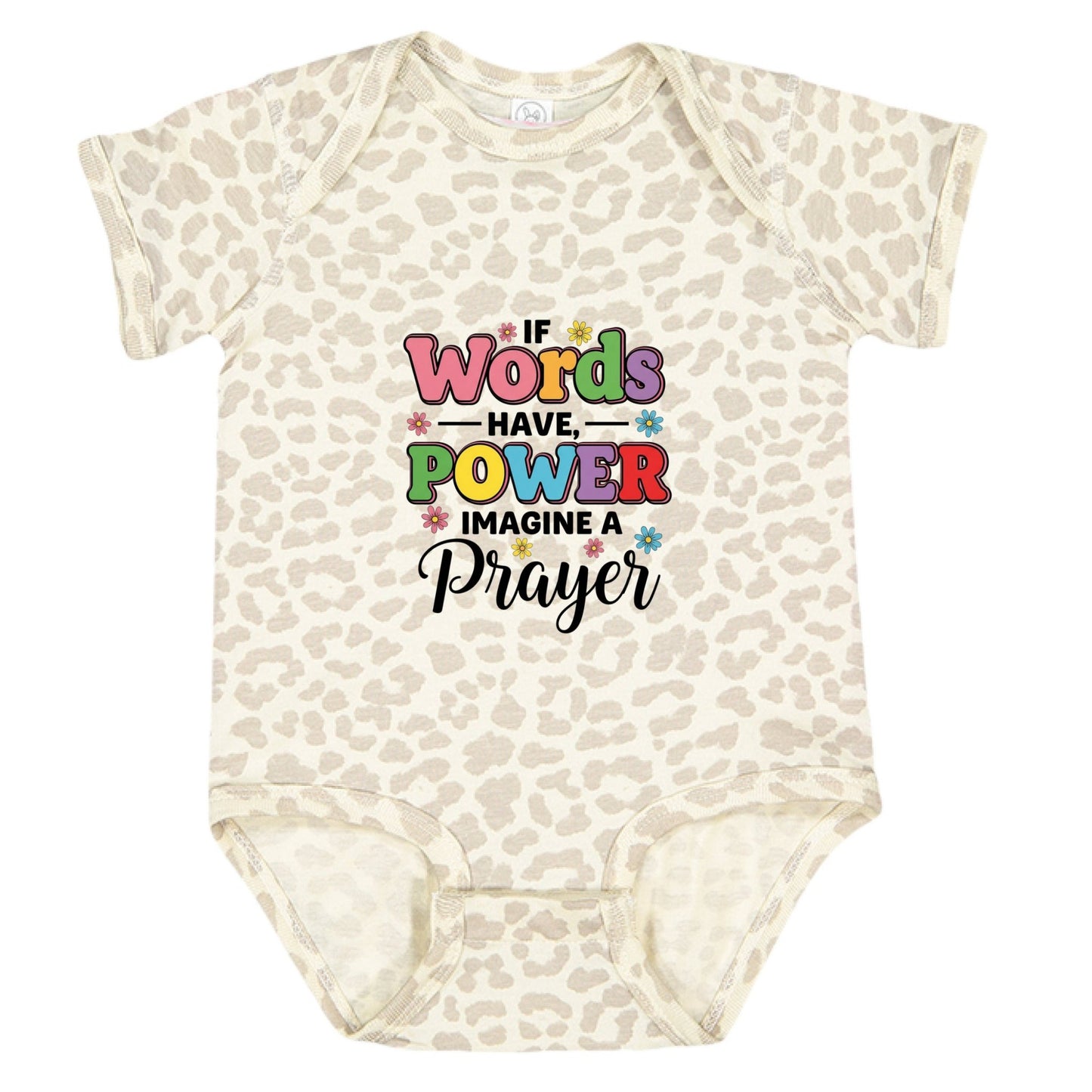 If Words Have Power Imagine A Prayer Christian Baby Jumpsuit - ClaimedbyGodDesigns