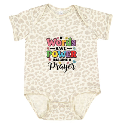 If Words Have Power Imagine A Prayer Christian Baby Jumpsuit - ClaimedbyGodDesigns