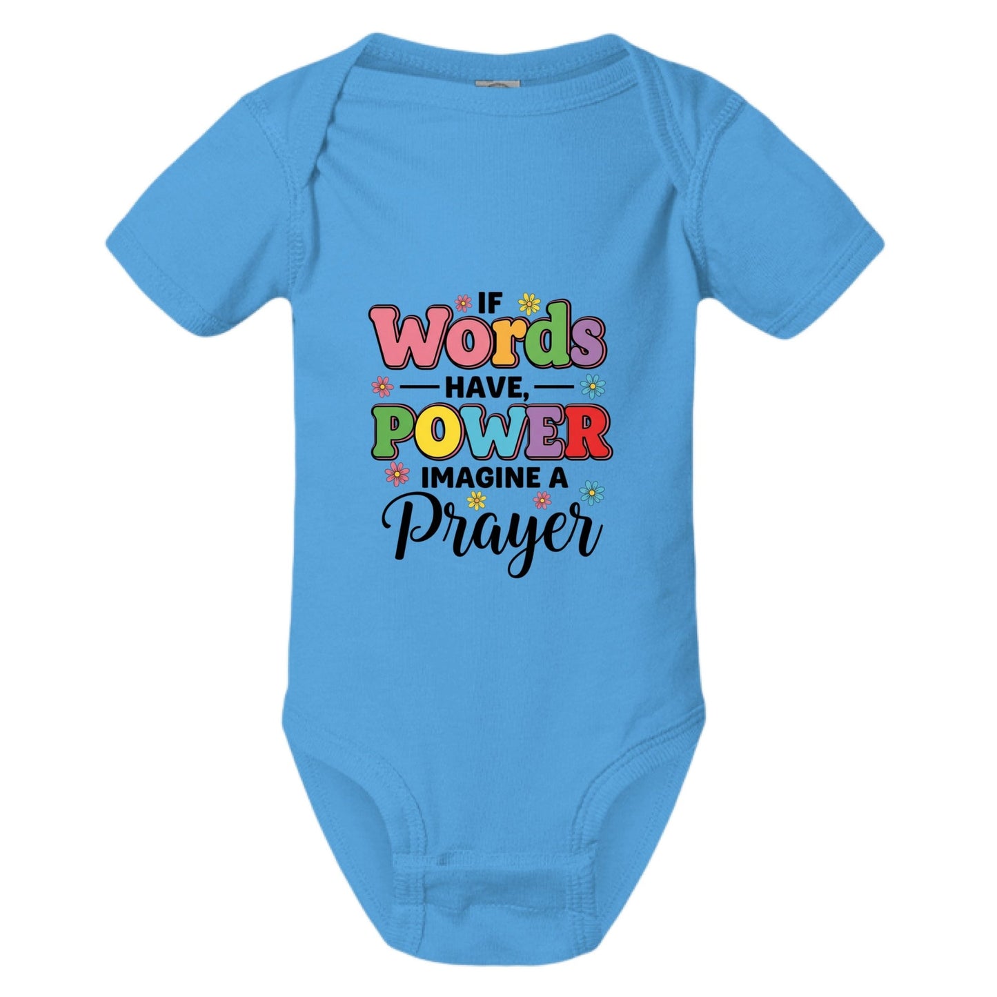 If Words Have Power Imagine A Prayer Christian Baby Jumpsuit - ClaimedbyGodDesigns