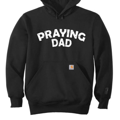Praying Dad Men's Christian Heavyweight Pullover Hooded Sweatshirt - ClaimedbyGodDesigns