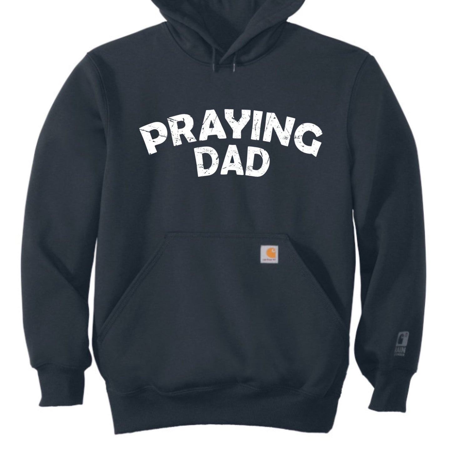 Praying Dad Men's Christian Heavyweight Pullover Hooded Sweatshirt - ClaimedbyGodDesigns