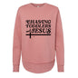 Chasing Toddlers And Him Women’s Christian Pullover Weekend Fleece Sweatshirt - ClaimedbyGodDesigns