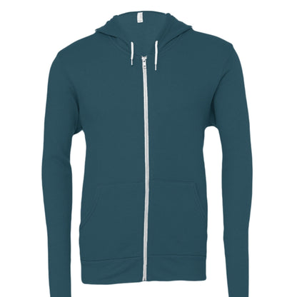 I Live For Him Unisex Christian Fleece Full - zip Hooded Sweatshirt - ClaimedbyGodDesigns