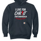 No Turning Back Men's Christian Pullover Heavyweight Hooded Sweatshirt - ClaimedbyGodDesigns