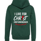 I Live For Him Youth Christian Fleece Full - Zip Hooded Sweatshirt - ClaimedbyGodDesigns
