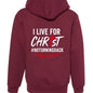 I Live For Him Youth Christian Fleece Full - Zip Hooded Sweatshirt - ClaimedbyGodDesigns