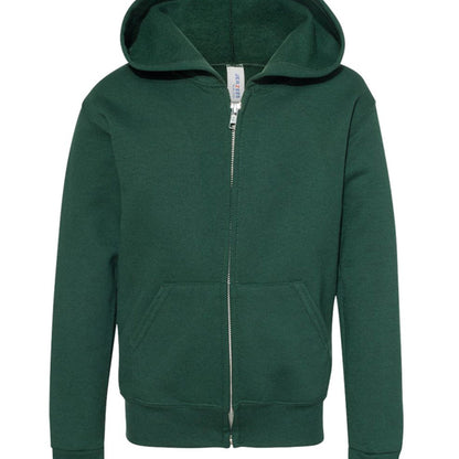 I Live For Him Youth Christian Fleece Full - Zip Hooded Sweatshirt - ClaimedbyGodDesigns