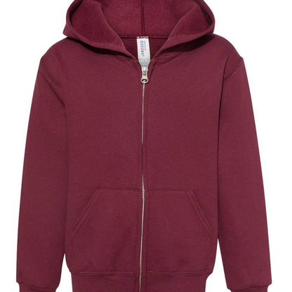 I Live For Him Youth Christian Fleece Full - Zip Hooded Sweatshirt - ClaimedbyGodDesigns