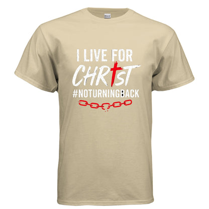 I Live For Him Men's Christian T-shirt - ClaimedbyGodDesigns