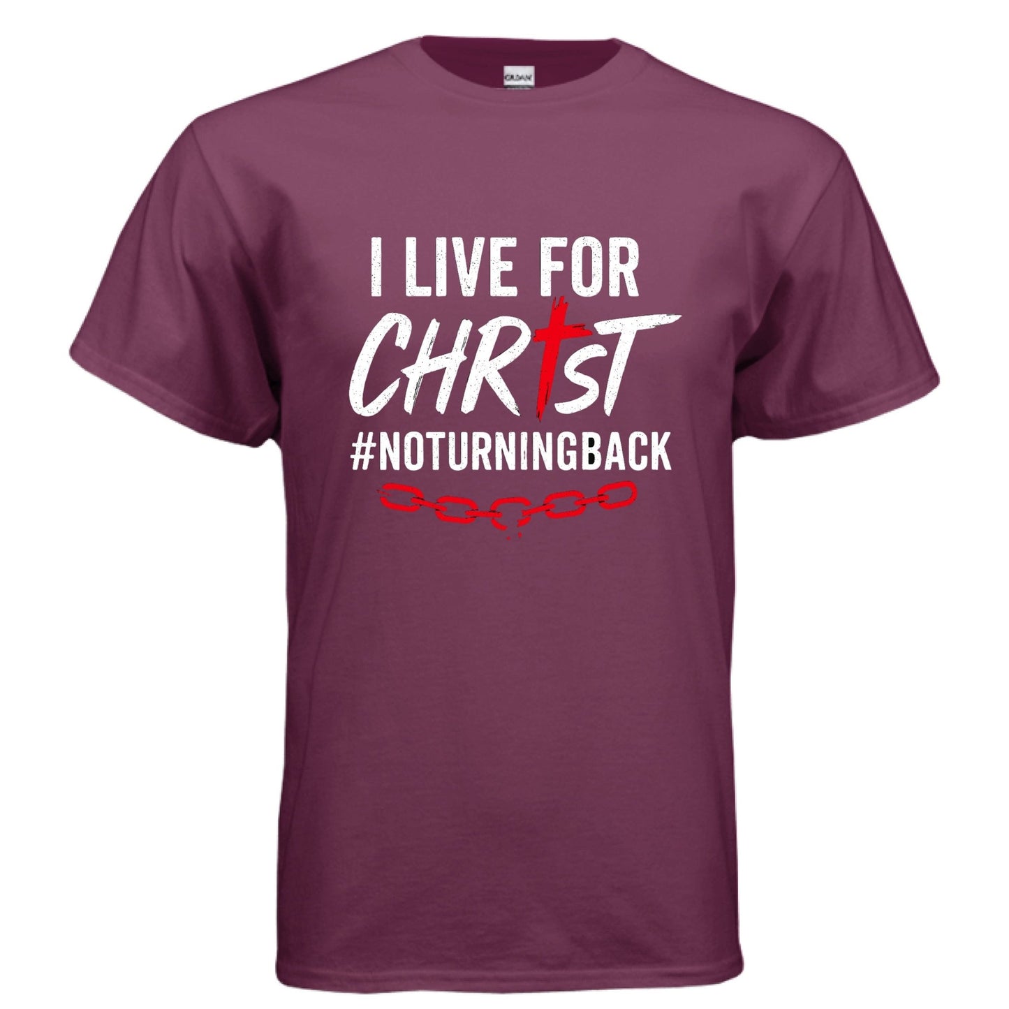 I Live For Him Men's Christian T-shirt - ClaimedbyGodDesigns