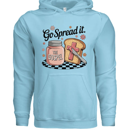 Go Spread The Gospel Women’s Christian Pullover Hooded Sweatshirt - ClaimedbyGodDesigns