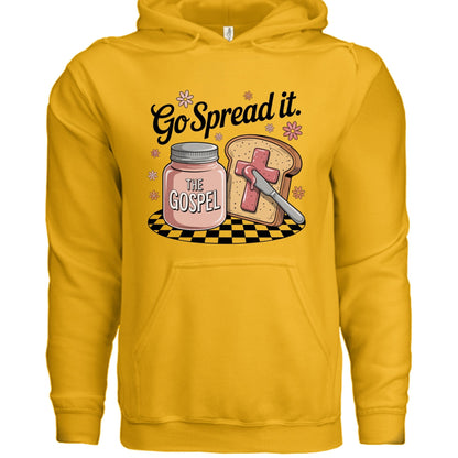Go Spread The Gospel Women’s Christian Pullover Hooded Sweatshirt - ClaimedbyGodDesigns