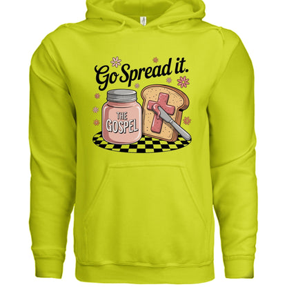 Go Spread The Gospel Women’s Christian Pullover Hooded Sweatshirt - ClaimedbyGodDesigns