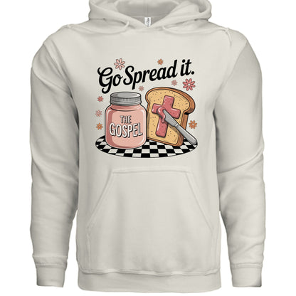 Go Spread The Gospel Women’s Christian Pullover Hooded Sweatshirt - ClaimedbyGodDesigns