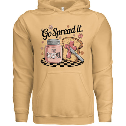 Go Spread The Gospel Women’s Christian Pullover Hooded Sweatshirt - ClaimedbyGodDesigns
