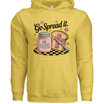 Go Spread The Gospel Women’s Christian Pullover Hooded Sweatshirt - ClaimedbyGodDesigns