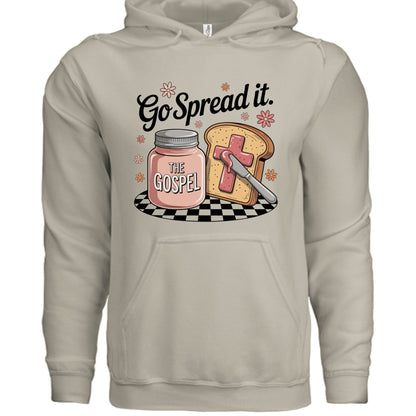 Go Spread The Gospel Women’s Christian Pullover Hooded Sweatshirt - ClaimedbyGodDesigns
