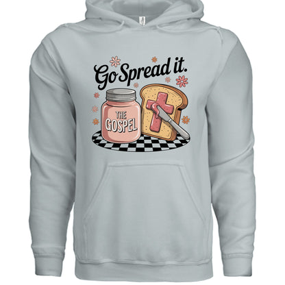 Go Spread The Gospel Women’s Christian Pullover Hooded Sweatshirt - ClaimedbyGodDesigns