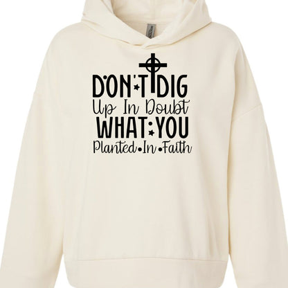 Planted In Faith Women’s Christian Pullover Hooded Sweatshirt - ClaimedbyGodDesigns