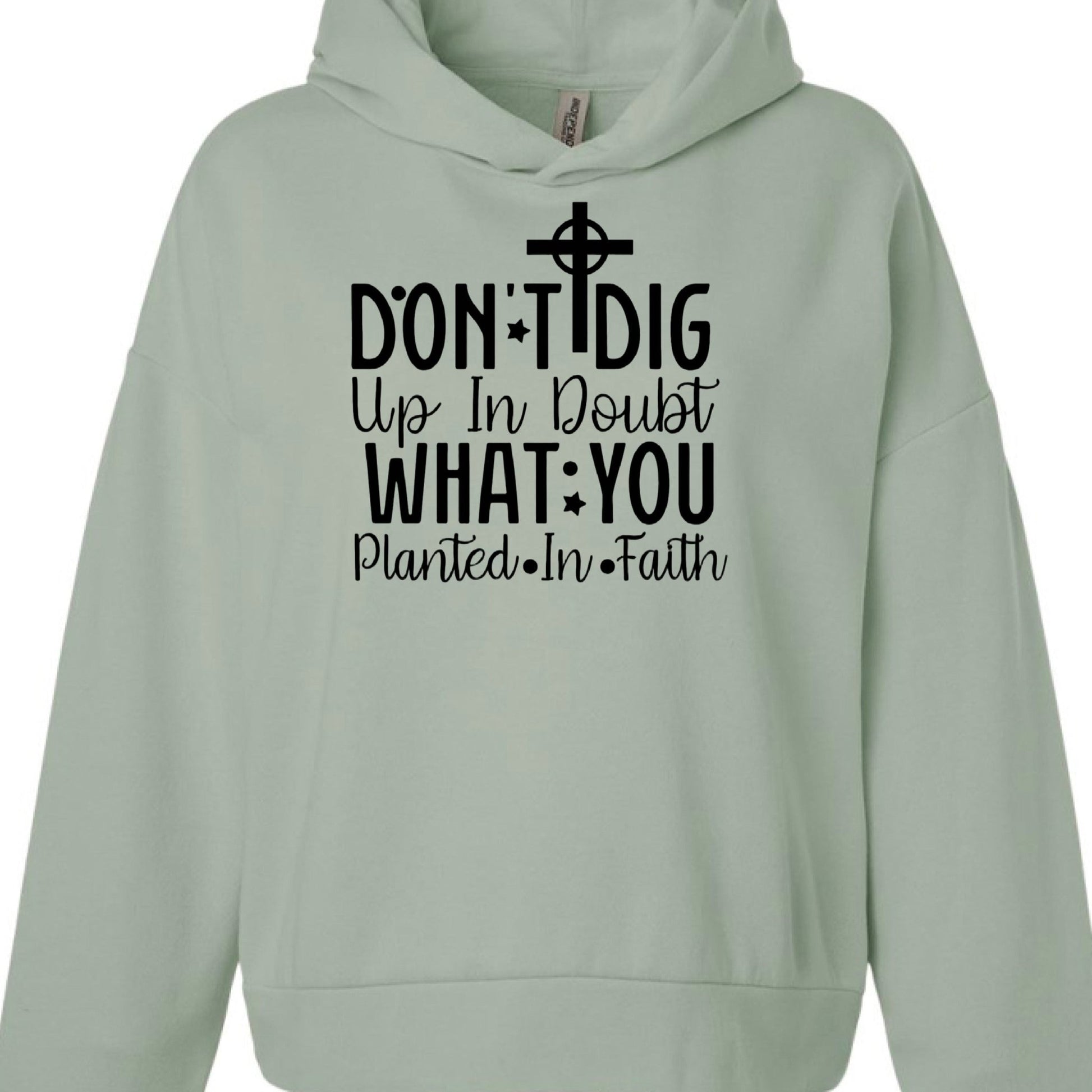 Planted In Faith Women’s Christian Pullover Hooded Sweatshirt - ClaimedbyGodDesigns
