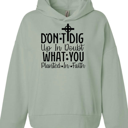 Planted In Faith Women’s Christian Pullover Hooded Sweatshirt - ClaimedbyGodDesigns