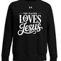 This Teacher Loves Him Women’s Christian Pullover Sweatshirt - ClaimedbyGodDesigns