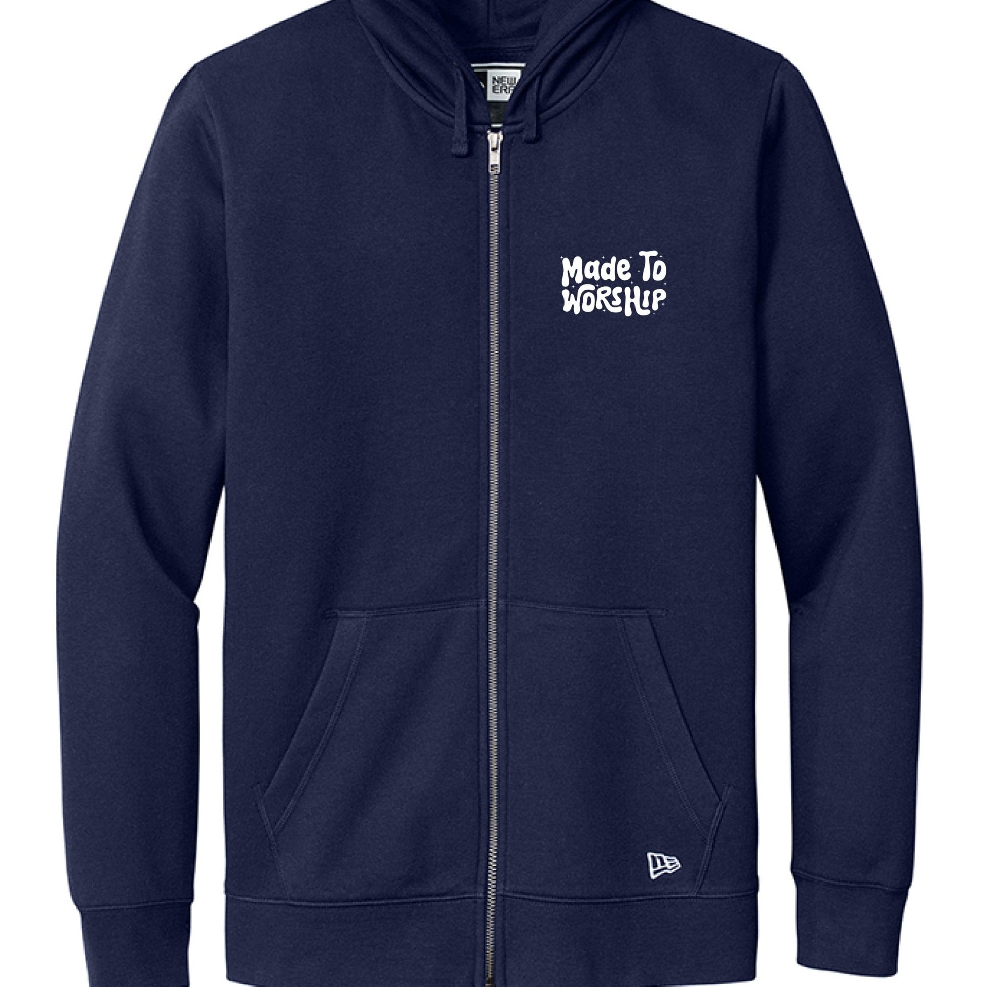 Made To Worship Unisex Christian Full - Zip Hooded Sweatshirt - ClaimedbyGodDesigns