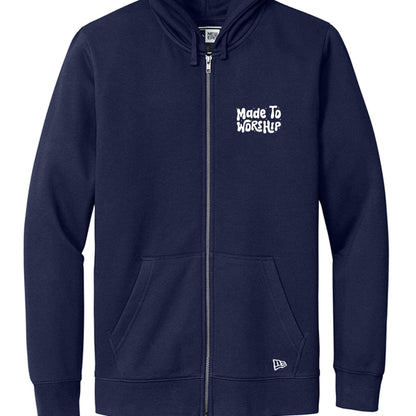Made To Worship Unisex Christian Full - Zip Hooded Sweatshirt - ClaimedbyGodDesigns